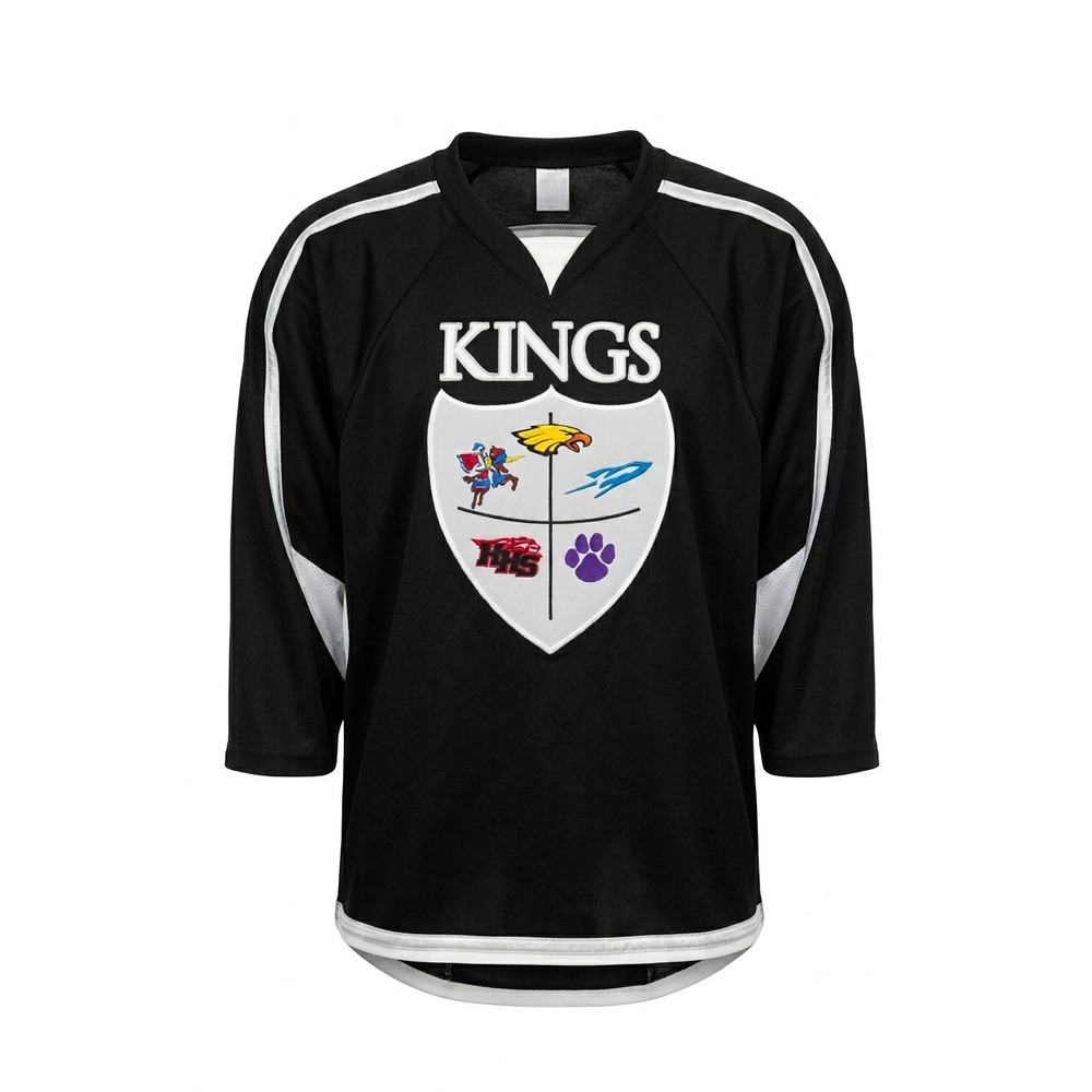 Athletic AK Knit Kings Squier #35 Black Jersey Men's Large Custom Team Sports